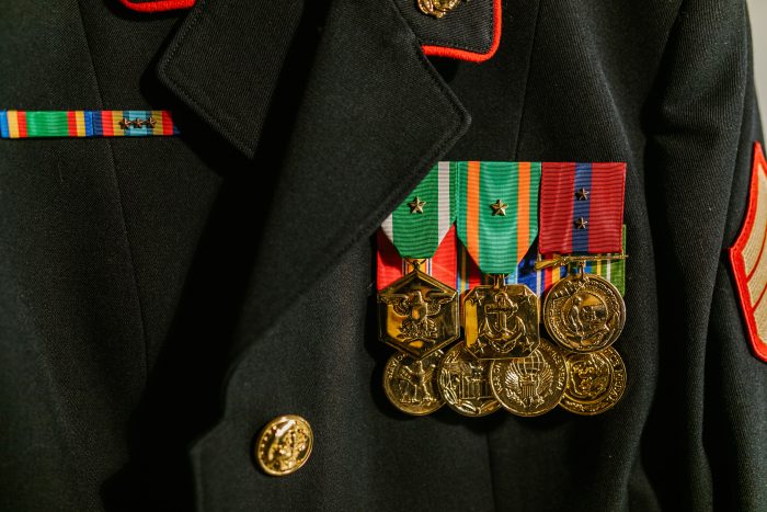 Medals on uniform
